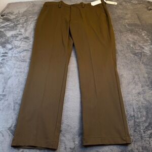 Stylus Performance Chino Pants Military Olive Slim Fit Quick Dry Mens 38x30 NWT